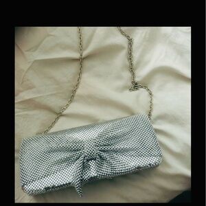 Silver Mesh Clutch